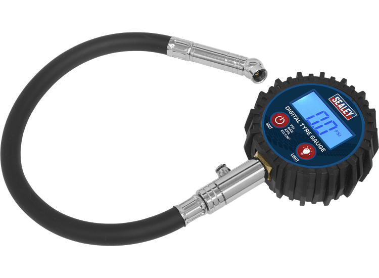 Sealey TST002 Digital Tyre Pressure Gauge with Push-On Connector