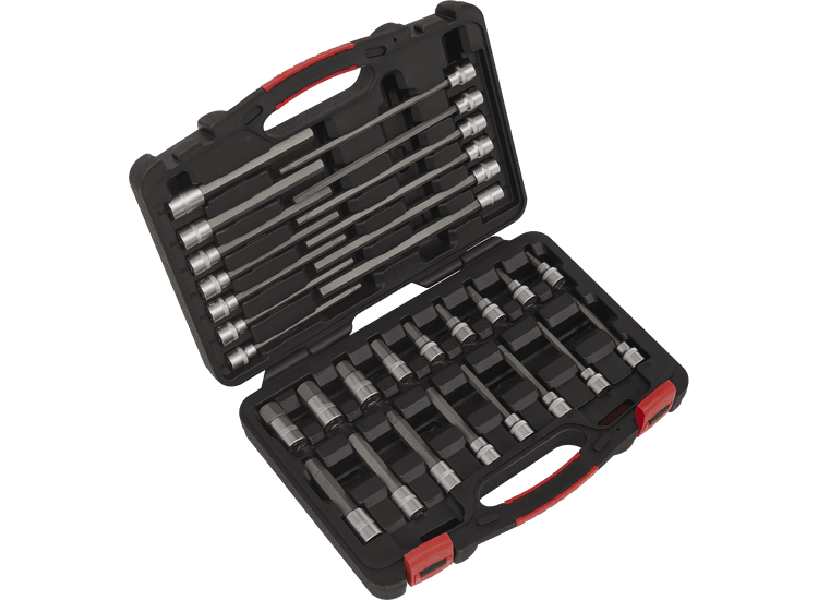 Sealey AK89000 Hex Socket Bit Set 30pc 3/8"Sq Drive - Platinum Series