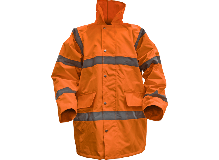 Sealey Hi-Vis Orange Motorway Jacket with Quilted Lining