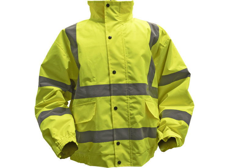 Sealey Hi-Vis Yellow Jacket with Quilted Lining &amp; Elasticated Waist