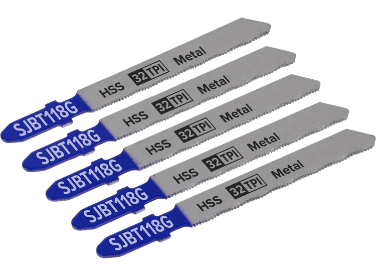 Sealey SJBT118G Jigsaw Blade Metal 75mm 32tpi - Pack of 5