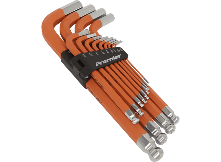 Sealey AK71870 Jumbo Ball-End Hex Key Set 13pc Anti-Slip - Imperial