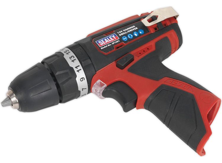 Sealey CP1201 Cordless Hammer Drill/Driver 10mm 12V Li-ion - Body Only