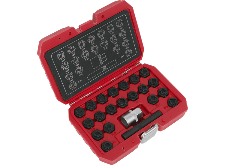 Sealey SX220 Locking Wheel Nut Key Set 22pc - VAG