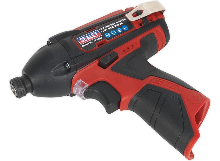Sealey CP1203 Cordless Impact Driver 1/4"Hex Drive 80Nm 12V Li-ion- Body Only