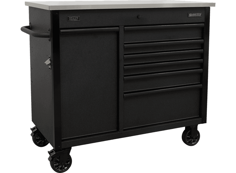 Sealey AP4206BE Mobile Tool Cabinet 1120mm with Power Tool Charging Drawer