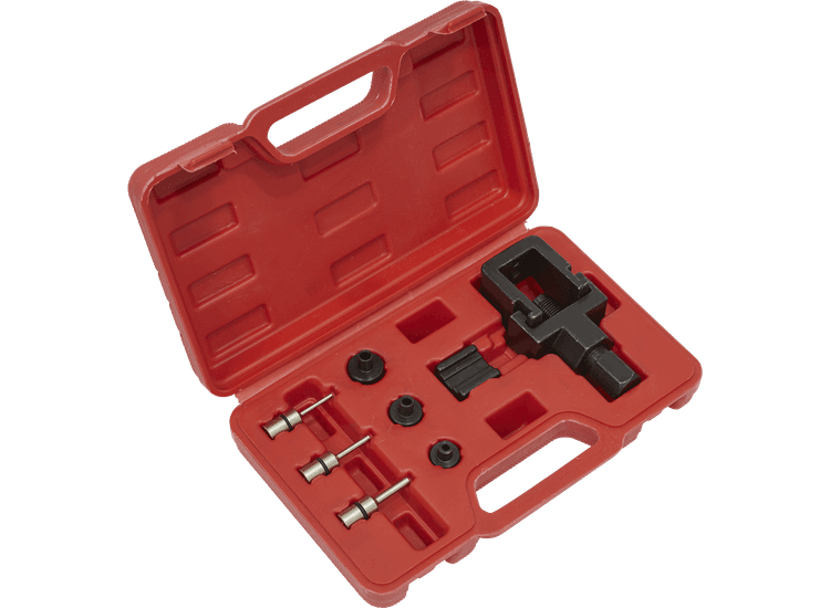 Sealey SMC4 Motorcycle Chain Splitter &amp; Riveting Tool Set - Heavy-Duty