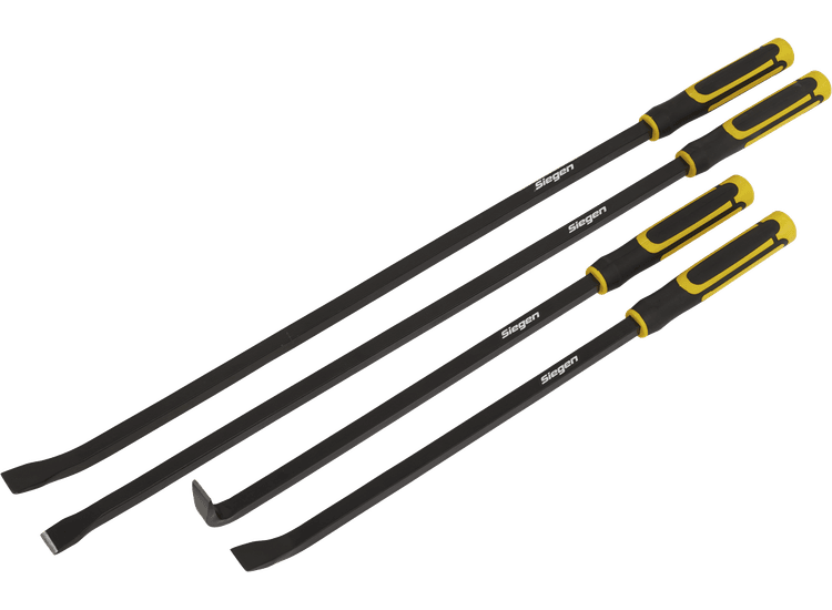Sealey S01193 Pry Bar Set 4pc Heavy-Duty with Hammer cap