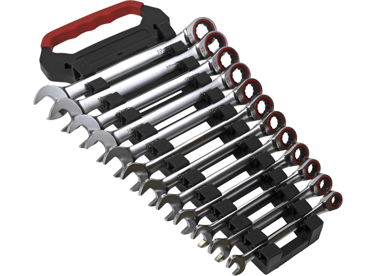 Sealey AK63940 Ratchet Combination Spanner Set 12pc Metric Platinum Series