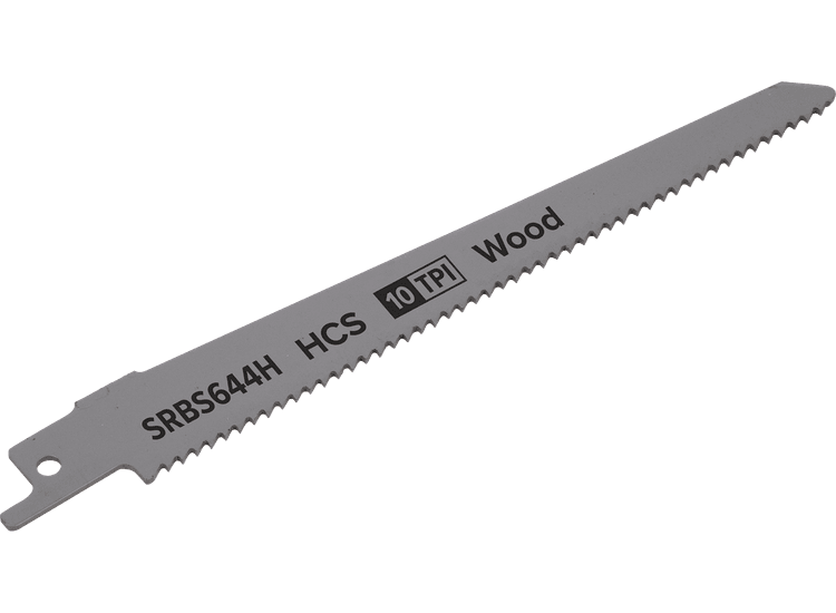 Sealey SRBS644H Reciprocating Saw Blade Clean Wood 150mm 10tpi - Pack of 5