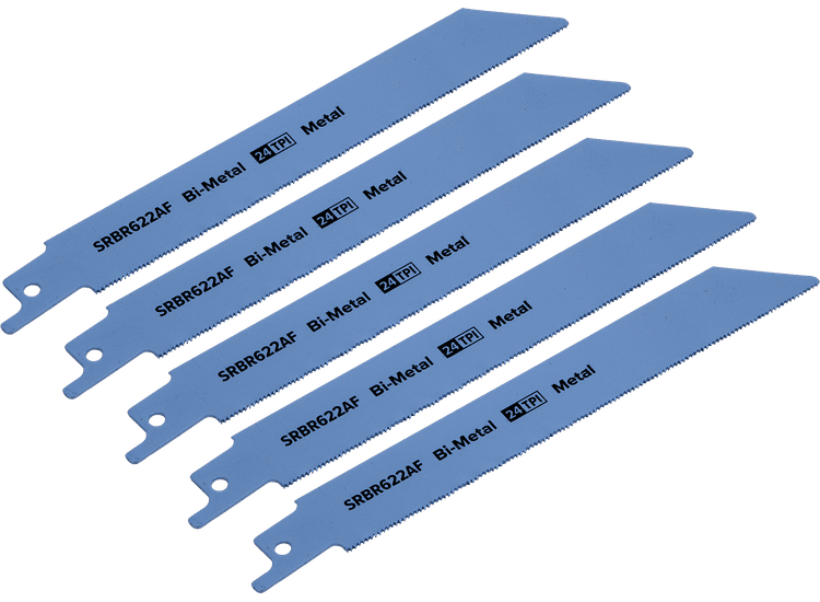 Sealey SRBR622AF Reciprocating Saw Blade Metal 150mm 24tpi - Pack of 5