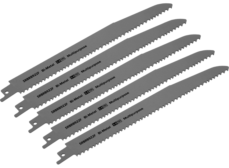 Sealey SRBRB922F Reciprocating Saw Blade Multipurpose 230mm 5-8tpi - Pack of 5