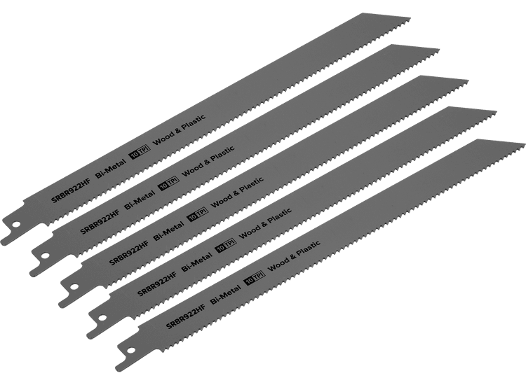 Sealey SRBR922HF Reciprocating Saw Blade Wood &amp; Plastics 230mm 10tpi - Pack of 5