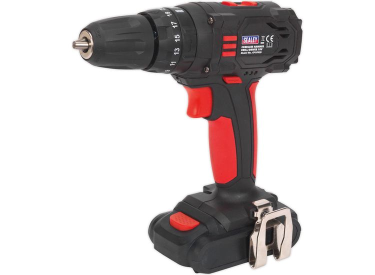 Sealey CP18VLD Cordless Hammer Drill/Driver 10mm 18V 1.5Ah Lithium-ion 2-Speed - Fast Charger
