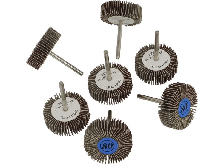 Sealey RTA7FW Rotary Tool Flap Wheel Set 7pc Ø30mm