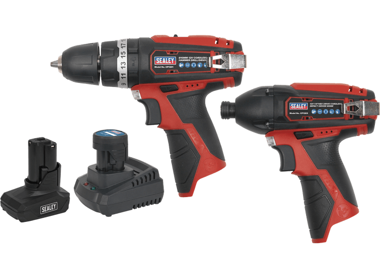 Sealey CP1200COMBO6 SV12 Series 2 x 12V Cordless Power Tool Combo Kit