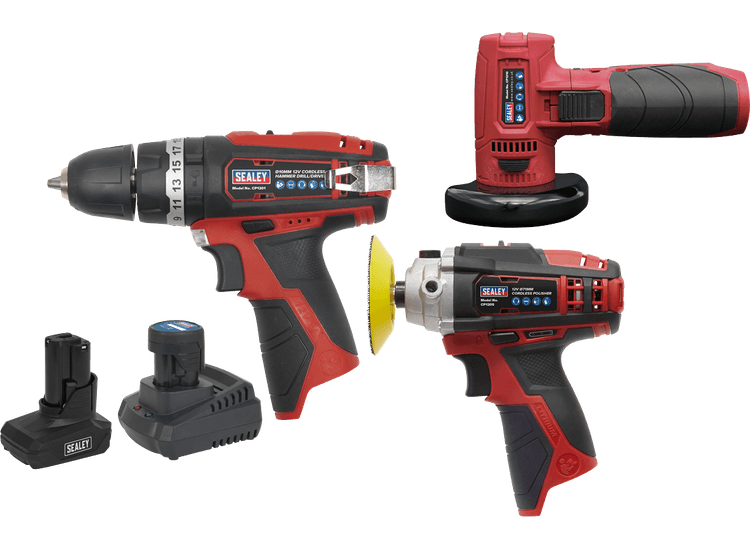 Sealey CP1200COMBO7 SV12 Series 3 x 12V Cordless Power Tool Combo Kit