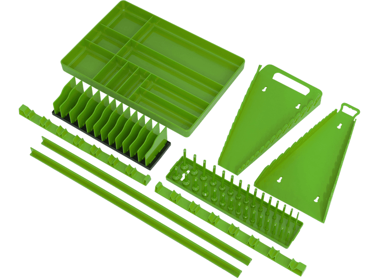 Sealey TSK01HV Tool Storage Organizer Set 9pc - Hi-Vis Green