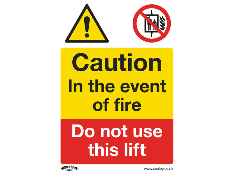 Sealey SS43V10 Warning Safety Sign - Caution Do Not Use Lift - Self-Adhesive Vinyl - Pack of 10