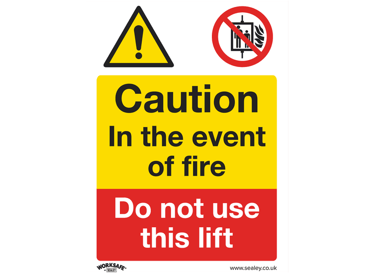 Sealey SS43P10 Warning Safety Sign - Caution Do Not Use Lift - Rigid Plastic - Pack of 10