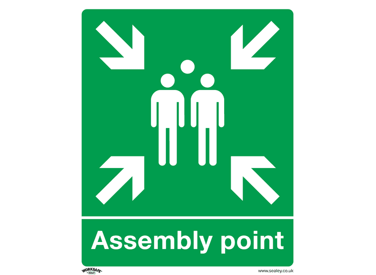 Sealey SS37P1 Safe Conditions Safety Sign - Assembly Point - Rigid Plastic