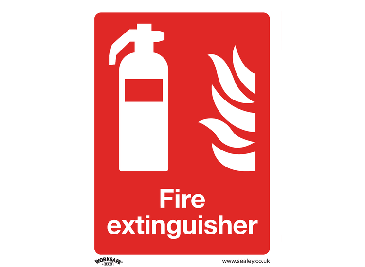 Sealey SS15V1 Prohibition Safety Sign - Fire Extinguisher - Self-Adhesive Vinyl