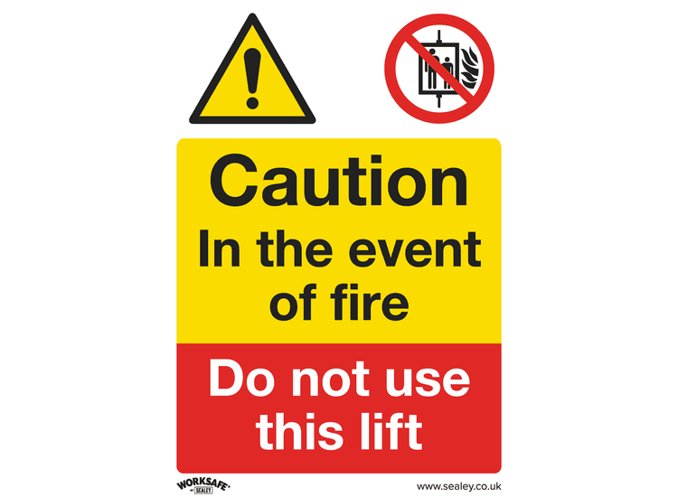 Sealey SS43V1 Warning Safety Sign - Caution Do Not Use Lift - Self-Adhesive Vinyl
