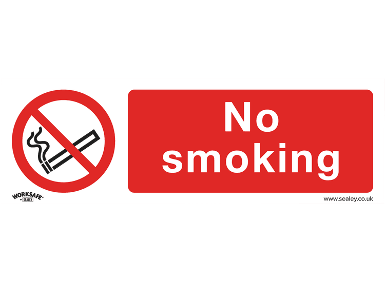 Sealey SS13V1 Prohibition Safety Sign - No Smoking - Self-Adhesive Vinyl