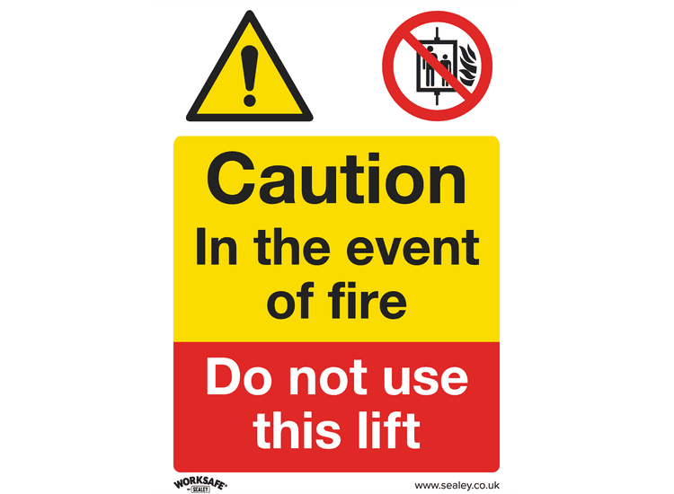 Sealey SS43P1 Warning Safety Sign - Caution Do Not Use Lift - Rigid Plastic