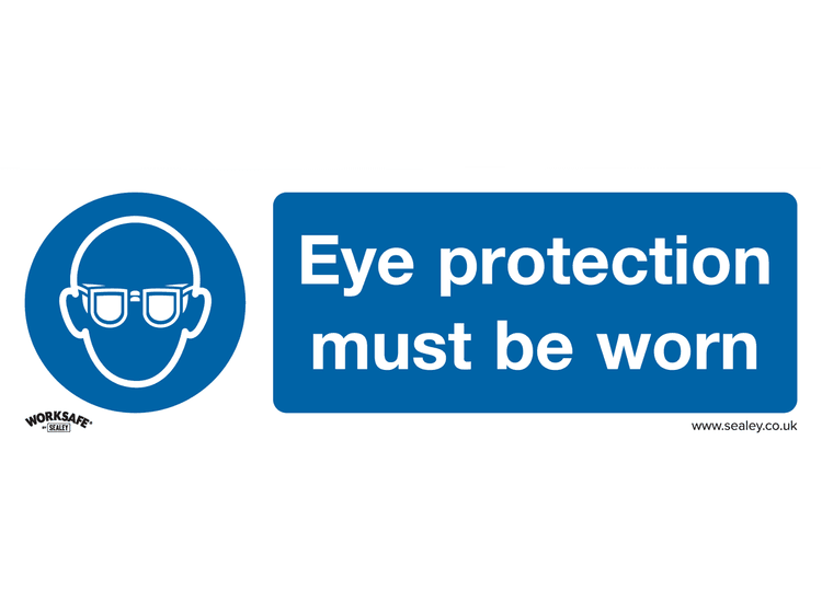 Sealey SS11V1 Mandatory Safety Sign - Eye Protection Must Be Worn - Self-Adhesive Vinyl