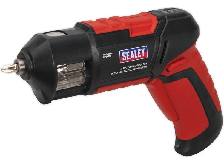 Sealey CP36MS Cordless Screwdriver Quick Select 14pc 3.7V Lithium-ion USB