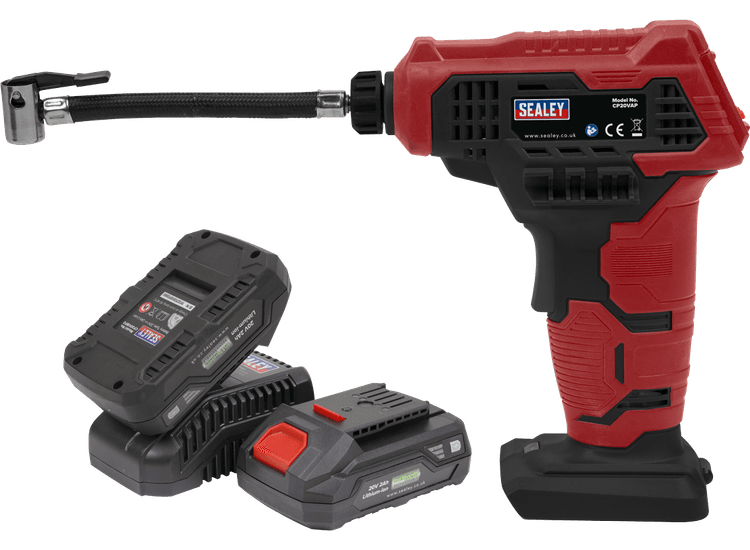 Sealey CP20VAPKIT Cordless Air Pump Kit 20V - 2 Batteries