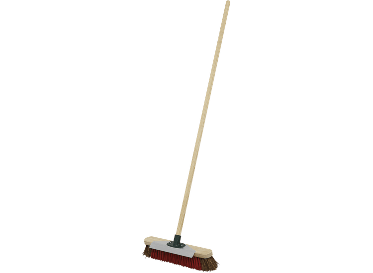 Sealey BM16SC Heavy-Duty Stiff/Hard Bristle Broom with Scraper 16"(405mm)