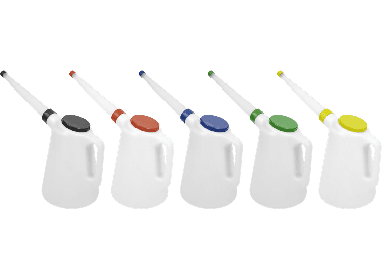 Sealey JDL5SET Oil Containers with Lid &amp; Flexible Spouts 5L - Set of 5