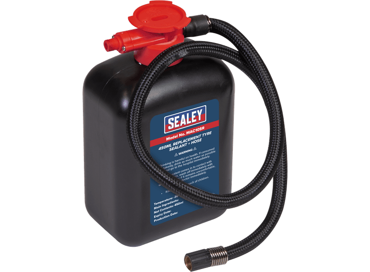 Sealey MAC10SR Replacement Tyre Sealant 450ml &amp; Hose