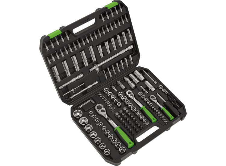 Sealey S01211 Socket Set 171pc 1/4", 3/8" &amp; 1/2"Sq Drive WallDrive® Metric