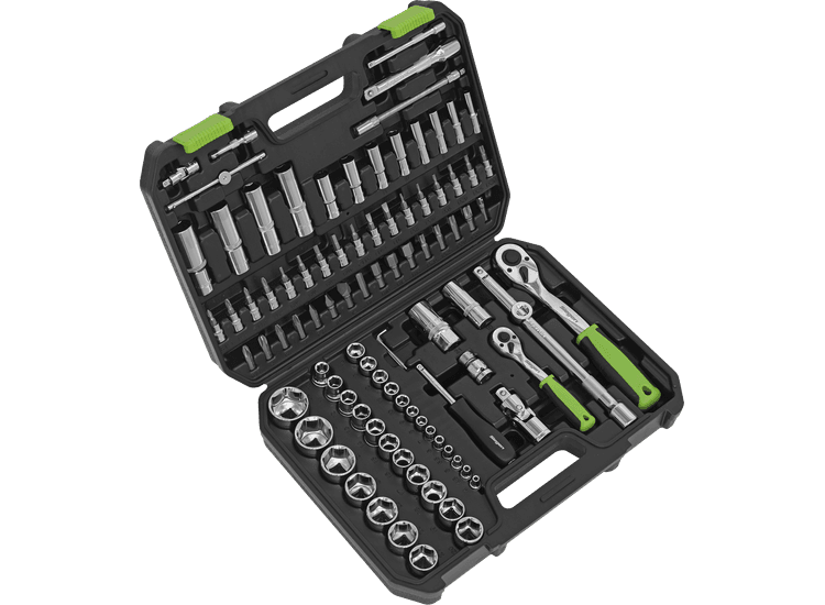 Sealey S01210 Socket Set 94pc 1/4" &amp; 1/2"Sq Drive WallDrive® Metric
