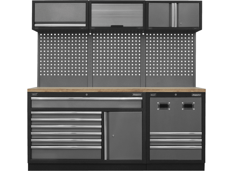 Sealey APMSSTACK14W Modular Storage System Combo - Pressed Wood Worktop