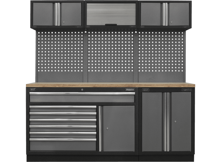 Sealey APMSSTACK11W Superline Pro 2.04m Storage System - Pressed Wood Worktop