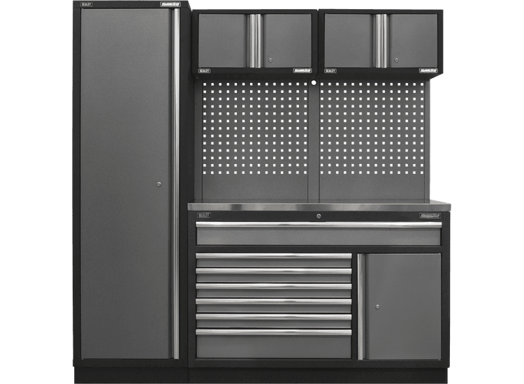 Sealey APMSSTACK10SS Superline Pro 1.96m Storage System - Stainless Steel Worktop