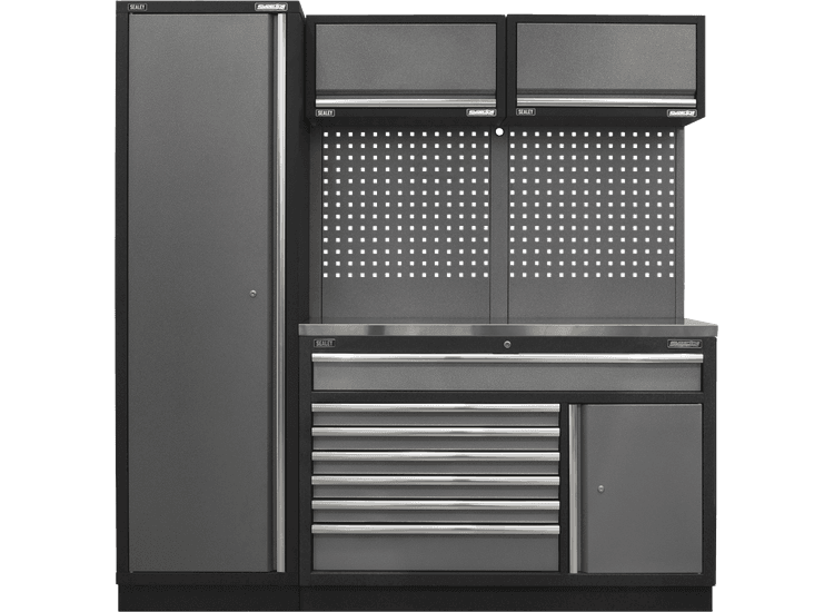 Sealey APMSSTACK09SS Superline Pro 1.96m Storage System - Stainless Steel Worktop