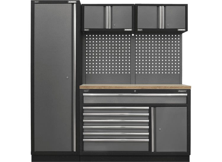 Sealey APMSSTACK10W Superline Pro 1.96m Storage System - Pressed Wood Worktop