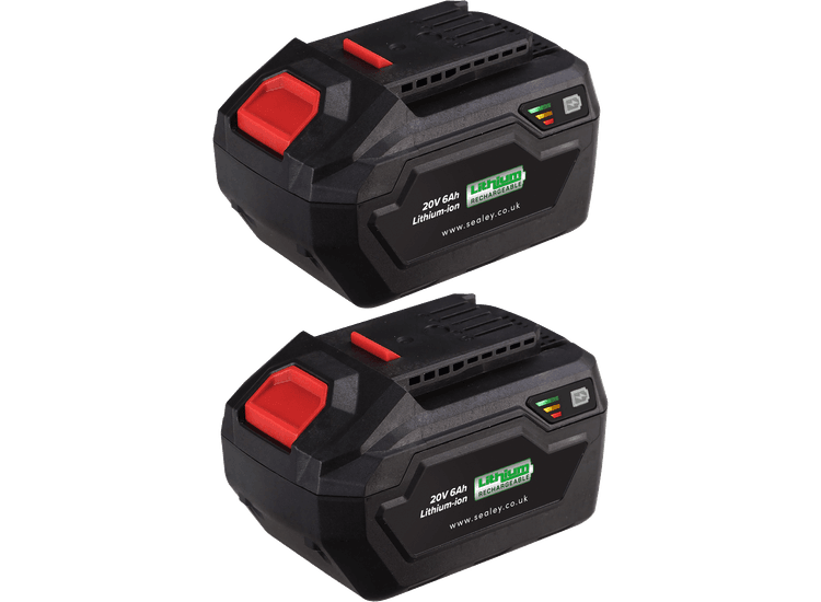 Sealey BK06 Power Tool Battery Pack 20V 6Ah Kit for SV20V Series