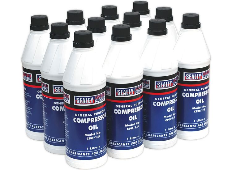 Sealey CPO/1 Compressor Oil 1ltr Pack of 12