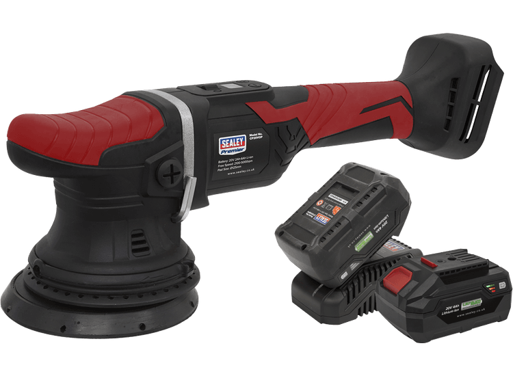 Sealey CP20VOPKIT2 Cordless Orbital Polisher Kit 20V Ø125mm - 2 Batteries