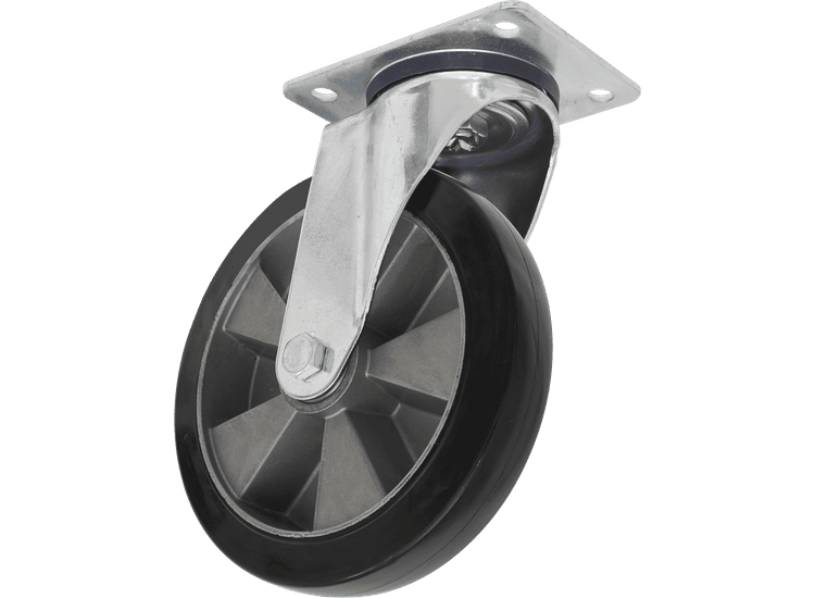 Sealey SCW5200SPEM Heavy-Duty Rubber Castor Wheel Swivel Ø200mm - Trade