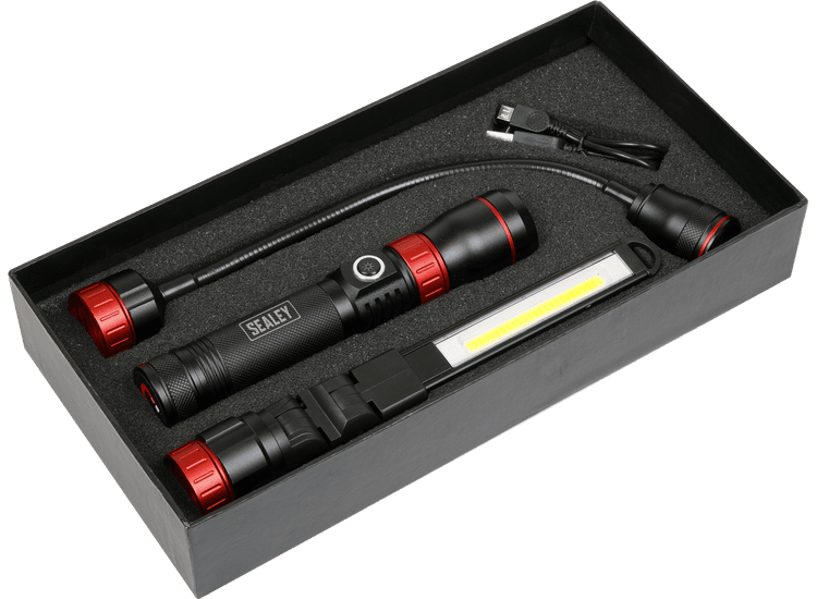 Sealey LED0131R Interchangeable 3-In-1 COB LED Inspection Lamp Rechargeable