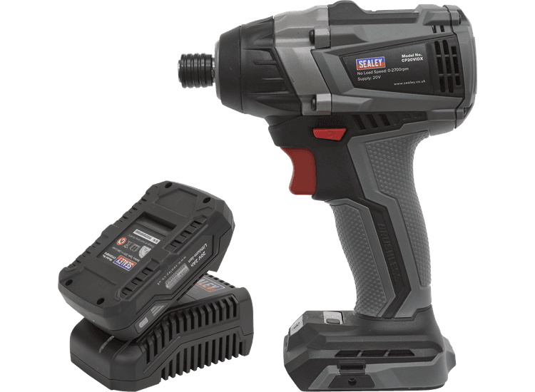 Sealey CP20VIDXKIT1 Brushless Impact Driver Kit 1/4" Hex 20V 2Ah