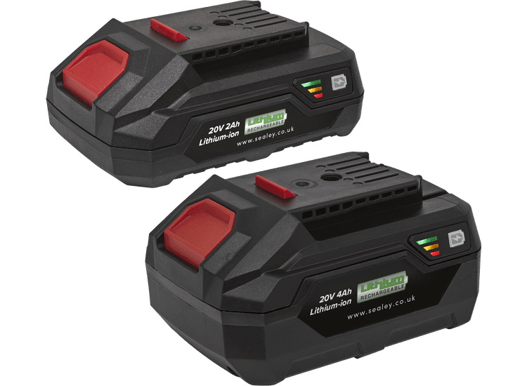 Sealey BK24 Power Tool Battery Pack 20V 2Ah &amp; 4Ah Kit for SV20 Series