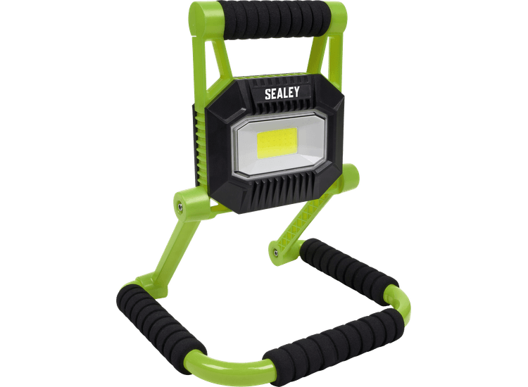 Sealey LEDFL10W Rechargeable Portable Fold Flat Floodlight 10W COB LED Lithium-ion